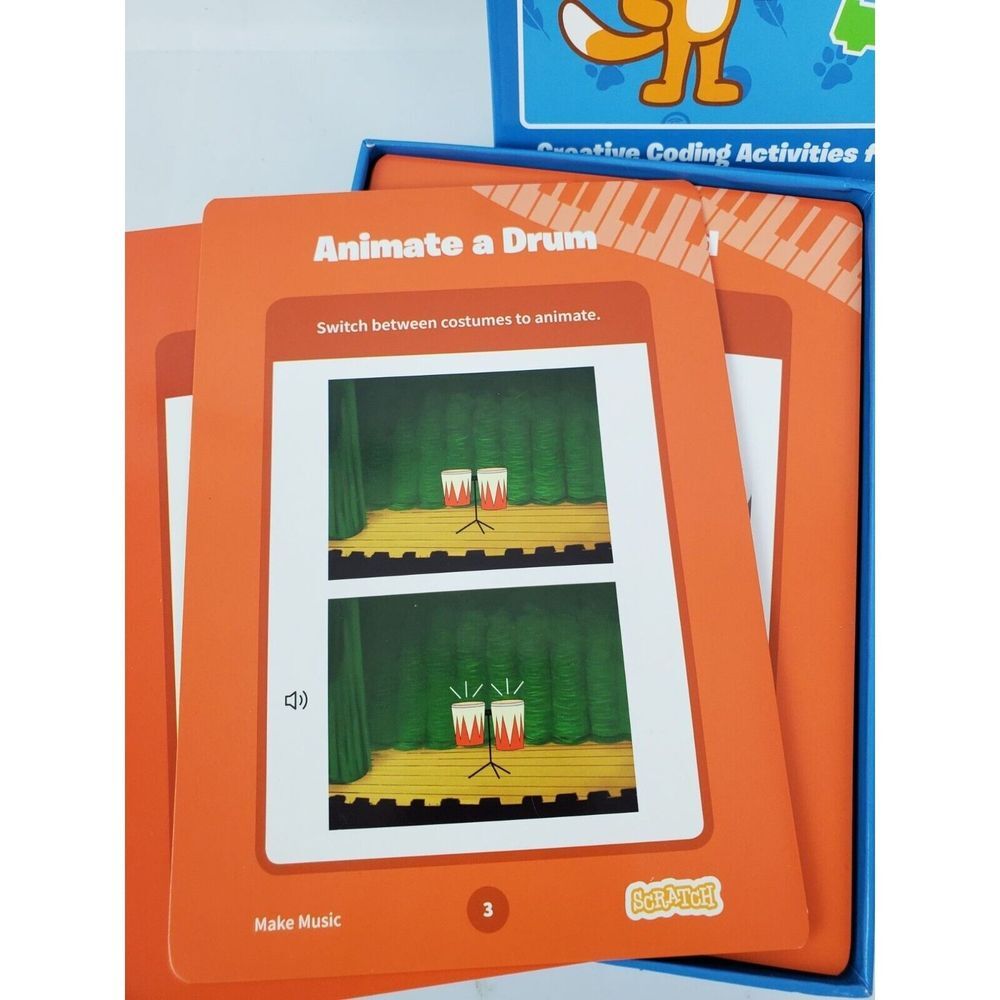 Scratch Coding Cards Ages 8+ Beginner Level Learn to Code STEM4 - Picture 3 of 4